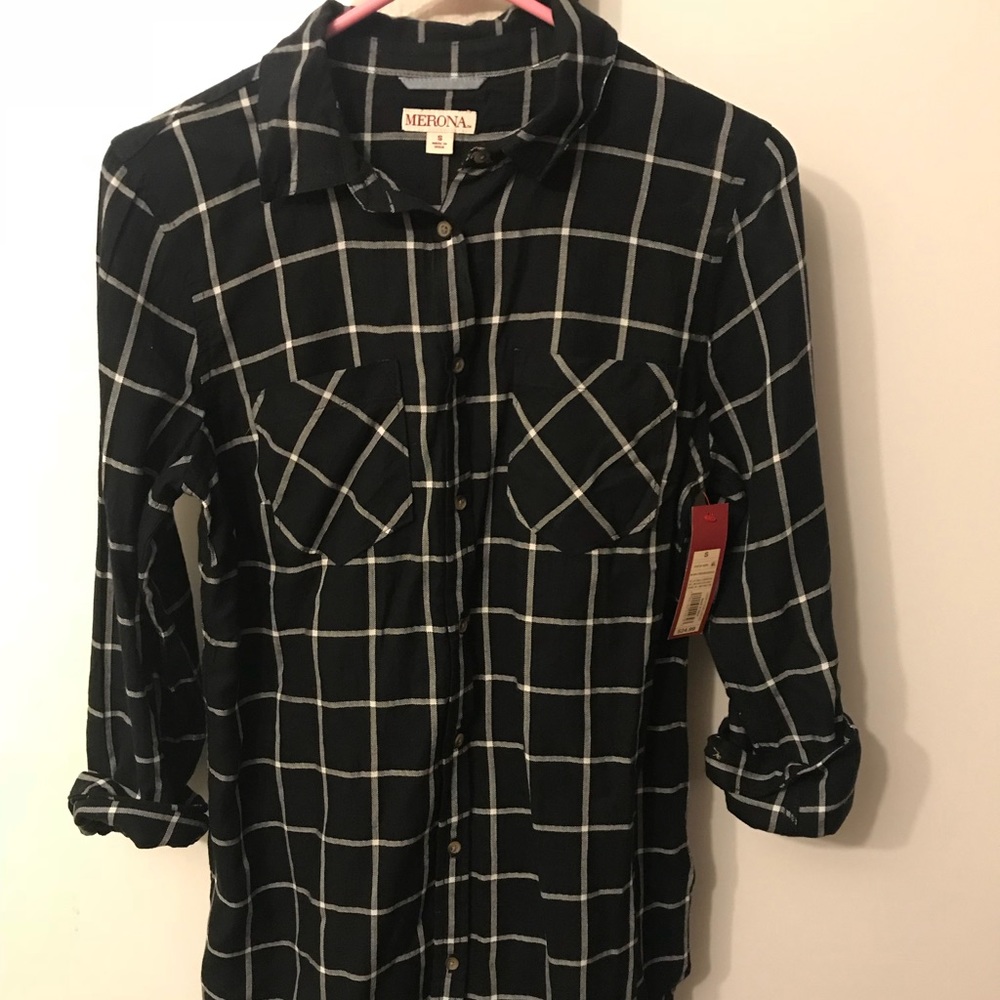 High-low Flannel shirt